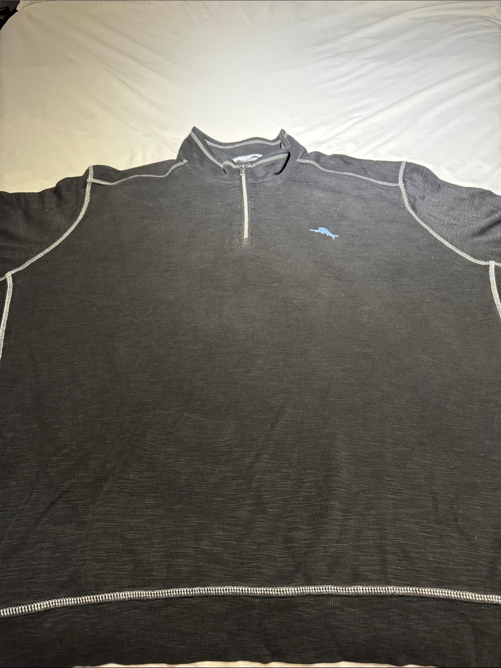 Tommy Bahama Black Pullover with White Logo